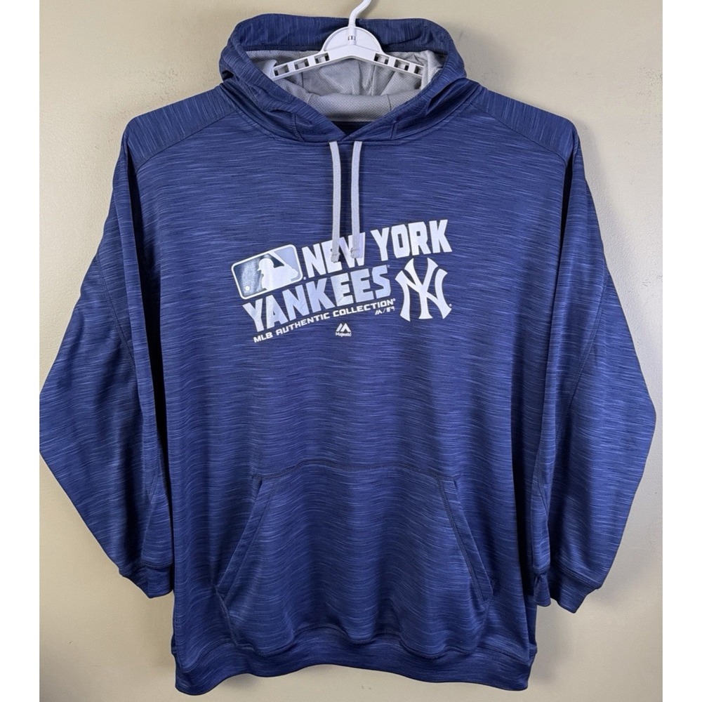 Majestic NY Yankees MLB Authentic Collection ThermaBase Hoodie 4XLT Space Dye